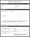 Request for Special Services